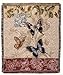 Simply Home Butterfly Floral Woven Tapestry Blanket Throw Mid-Size Made in the USA SKU TPM903