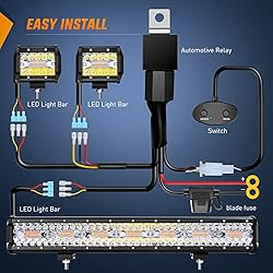 Nilight 20Inch 420W LED Light Bar 2PCS 4Inch 60W