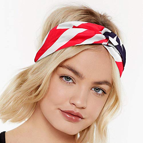 image for 15 PCS American Flag Headbands 4th of July USA Flag Printed Bandanas P