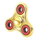 Ochine Anti-Anxiety 360 Hand Spinner Focusing Fidget Toys 3D Figit Premium Quality EDC Focus Toy for Kids Adults Stress Reducer Relieves ADHD Boredom Killing Time Great Gift (gold)