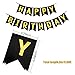 60th Birthday Decorations Kit - Happy Birthday Banner,40-Inch 60 Foil balloons,Gold Black Star Balloons Latex Balloons with Golden Ribbon for 60 Years Old Party Supplies