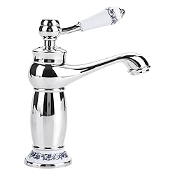 Fdit Ceramic Antique Brass Faucet Bathroom Sink
