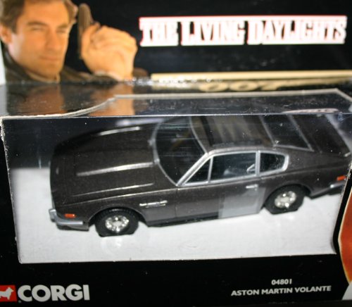 corgi james bond the living day lights 007 aston martin grey car 1:36 scale diecast model