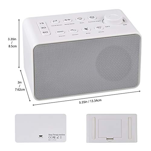 White Noise Sound Machine, Baby Sleeping Nursery Projector and Sound System for Sound Spa Relaxation, Includes 8 Non-Looping Soothing Sounds & Memory Function & 3 Timer Settings