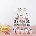 TWING Premium Acrylic Clear 4 Tier Cupcake Display Stand Wedding Cupcake Holder Dessert Display Square