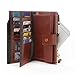 S-ZONE Women RFID Blocking Genuine Leather Clutch Wallet Purse Card Holder Organizer
