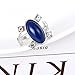 LUREME Women Mens The Vampire Diaries Elena Sapphire Crystal Daylight Ring Silver Ring(04001477)