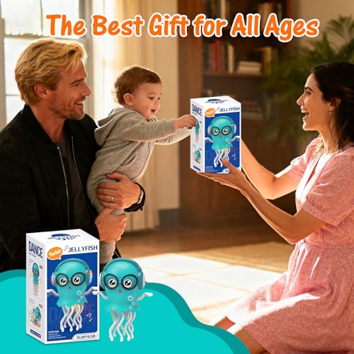 Dancing and Creeping Medusa Toy with Light and Music, Birthday | Dancing and Crawling Jellyfish Toy, Electric Crawling Jellyfish Toy, Funny Birthday Gift