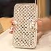 iPhone 8 Wallet Case,Inspirationc and Made Luxury 3D Bling Crystal Rhinestone Leather Purse Flip Card Pouch Stand Cover Case for iPhone 7 4.7 Inch-Silver