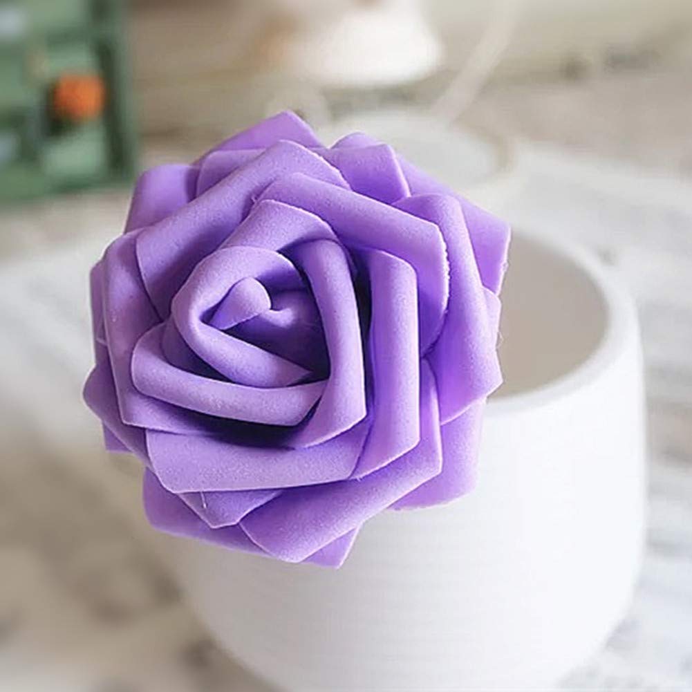 Artificial Flowers Home Light Blue Artificial Flower Rose 25 Pcs Real