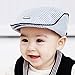 Cute Kids Baby Infant Boy Girl Beret Stripe Cap Baseball Peaked Hat Casquette (light blue)