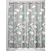 MangGou Fabric Shower Curtain,Daisy Flowers Shower Curtain Liner,Waterproof Polyester Bathroom Curtain With 12 Hooks,Mildew resistant,Machine Washable,Teal & Grey,72 x 72 inch