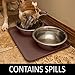 Easyology Premium Pet Food Tray - Dog Food Mat and Cat Food Mat with Non Skid Design - Best Pet Bowl Mat for Containing Spills, 17.5'' x 14’'