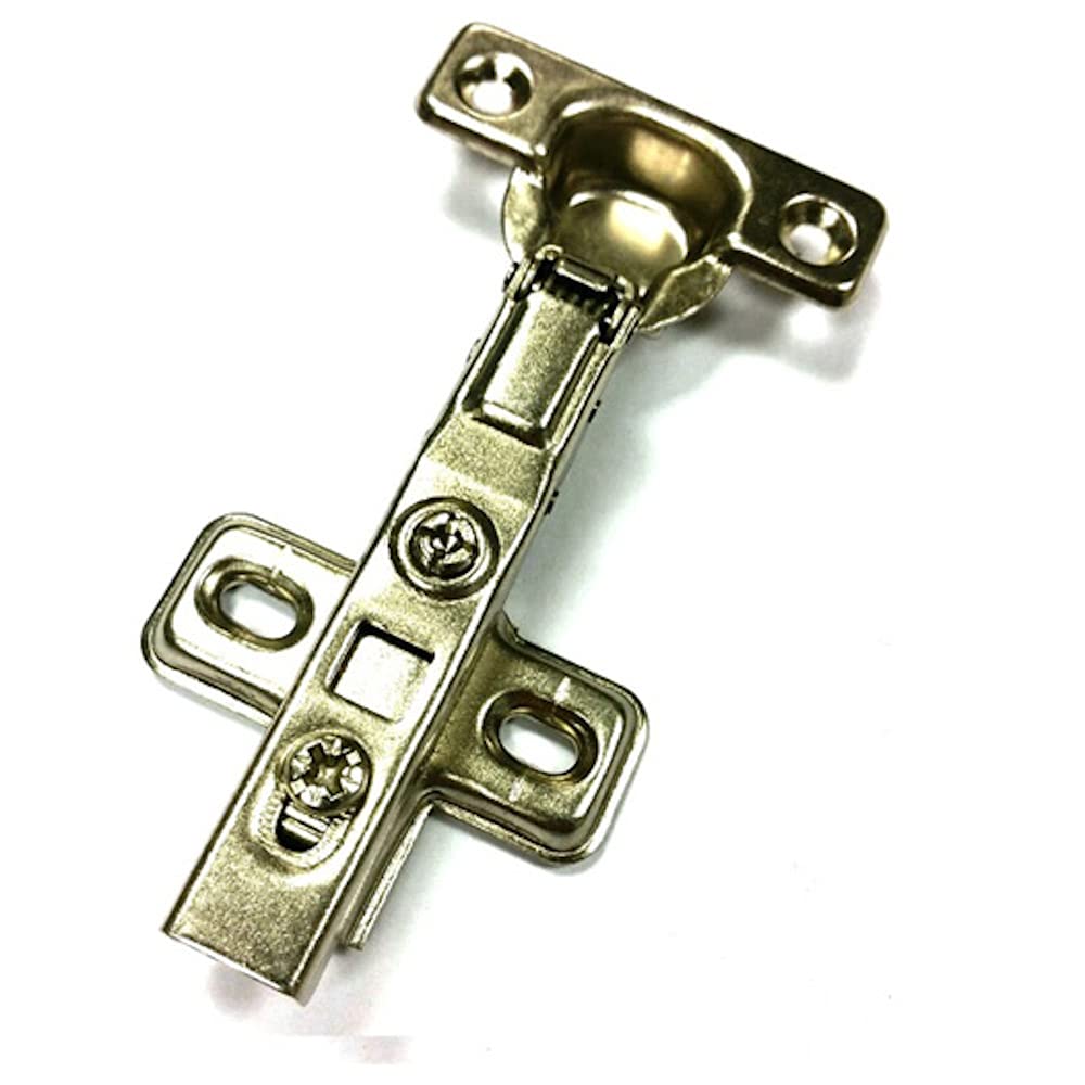 Merriway BH06233 (10 Pcs) Soft Closing Clip-On Kitchen Cabinet Wardrobe Hinges, Half Overlay 26mm 95 Degree - Pack of 10 Pieces