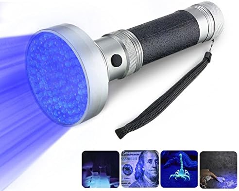 UV Flashlight Black Light, KORADA 100 LED Handheld Pet Dog Cat Pee Urine Stains Detector Torch Light, Bed Bugs and Scorpion Detector-Finds Stains on Carpet Floor or Rugs, Mold &amp; Leak