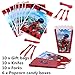 Ladybug Party Supplies Set 77Pcs Complete Birthday Party Decorations Supply Pack for 10 Children Kids