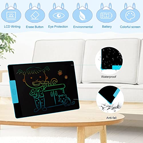 LCD Writing Tablet for Kids, 10 Inch Scribbler Board , Double Sided Multifunctional Colorful Drawing Doodle Pad, Erasable Reusable Toddler Learning Educational Toys Gifts for 3-7 Year Old Boys Girls
