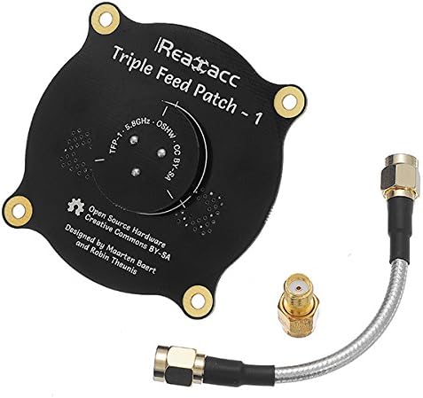 REALACC Triple Feed Patch-1 5.8GHz 9.4dBi Directional Circular Polarized FPV Pagoda Antenna