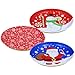 Greenbrier Holiday Serving Trays, Assorted Holiday Designs, 3 CT, Medium, Round, Tin, 10 Inches