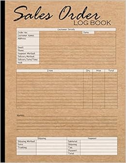 Amazon Com Sales Order Log Book Order Book For Small Business The Ideal Daily Customer Order Tracker Anachronistic Books