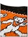Grateful Dead Alpaca Style Zip Up Hooded Sweater Jacket Dancing Bears Orange Medium