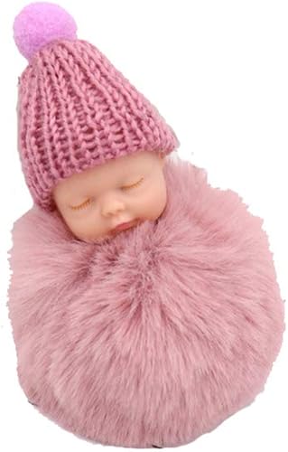 Amazon ジェネリーク 女性 女の子 かわいい赤ちゃん人形キーリング ソフトぬいぐるみボールキーホルダー ぬいぐるみ人形キーホルダー レディースバッグアクセサリー カーアクセサリー キーホルダー チェーン