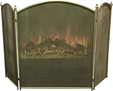 SUBBYE Pantalla Chimenea Pantalla de Chimenea de Hierro Forjado de 47 ×