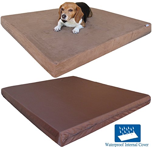 image for dogbed4less Heavy Duty Orthopedic Memory Foam Pet Bed with Waterproof 