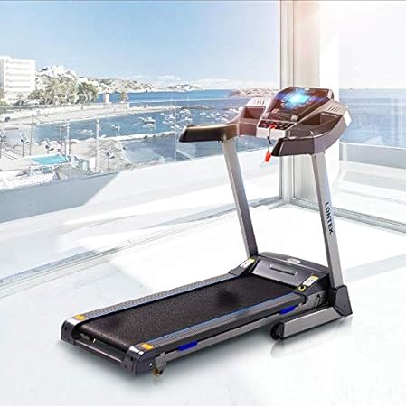 LONTEK Laufband mit Schmiersystem Pulssensor GEH- und Lauftraining mit 12 Programmen kompakt klappbar Leise Verstaubar automa