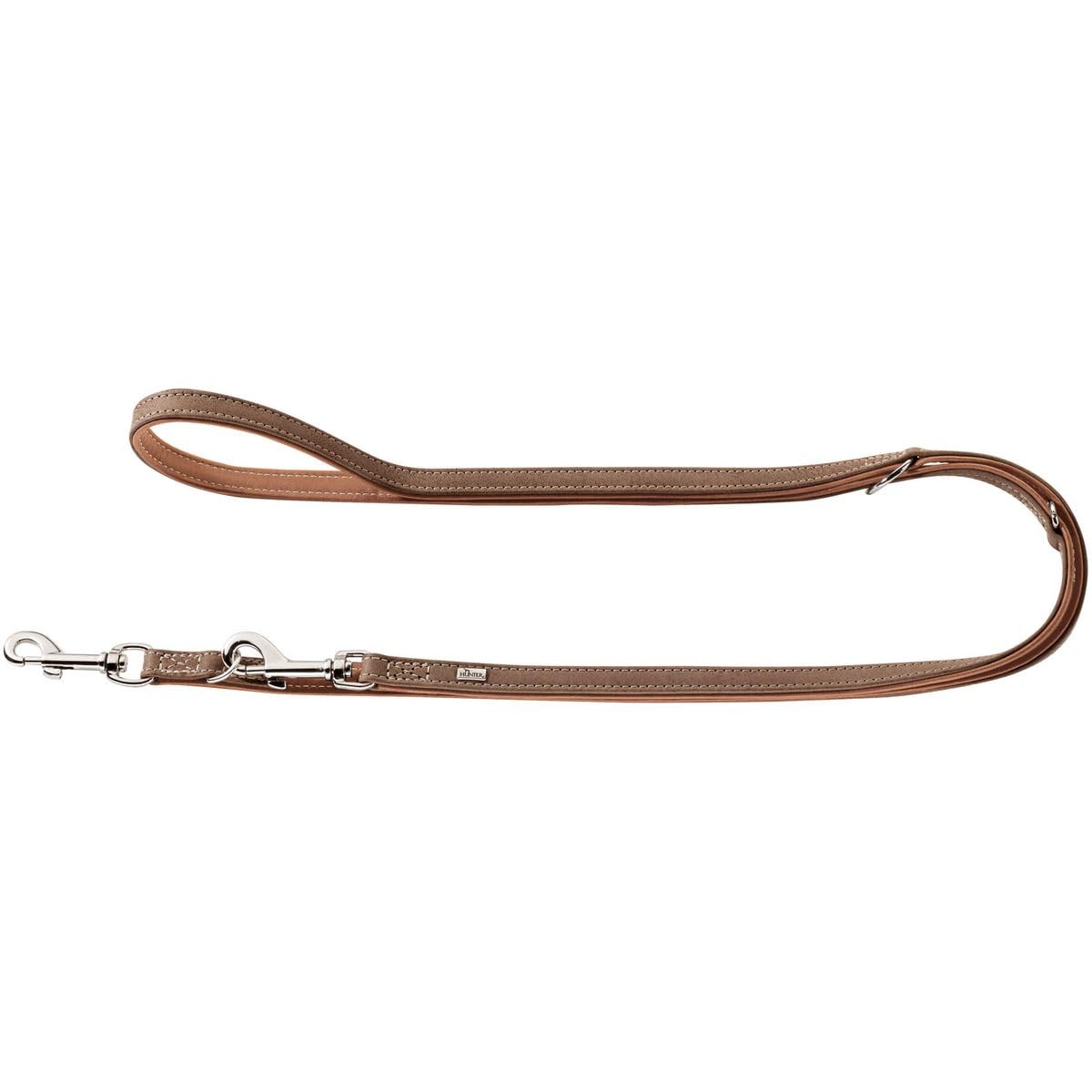 HUNTER PORTO Adjustable Dog Lead, Leather, Premium Leather, Vegetable, Environmentally Friendly, Sustainable, 2.0/200 cm, Tobacco/Cognac