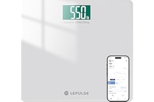 Lepulse Scale for Body Weight 550lbs Extra-High Capacity Digital Bathroom Scale, High Accurate Weight Scale, Bluetooth BMI Smart Scale with Extra-Wide Platform, Electronic Weighing Scale with App