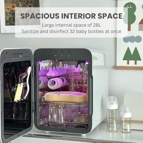 NEW UPANG Signature2 Plus LED Baby Bottle Sanitizer (UP920A+) (Milk White)
