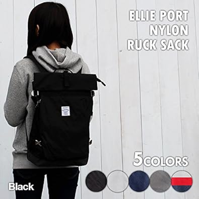 Amazon グレー ピンク ロールトップ スリム リュック 口折れ