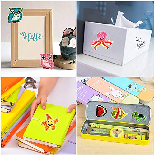 H&G MASTER Diamond Painting Kit for Adult and Kid, 5D Children Gem Painting Kit by Numbers and with Wooden Frame 1 Pack(5.95.9inch) (Diamond Painting Stickers Without Frame)