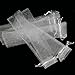 Bezall 50Pcs Organza Hand Fan Bags, 2x10 Inches White Folding Fan Drawstring Bag Hand Fan Decorative Pouch Party Wedding Favor Gift Bags