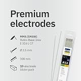 GYS 082335 316L Stainless Steel Welding Electrodes 2.5mm 10 Pack Blister view 2