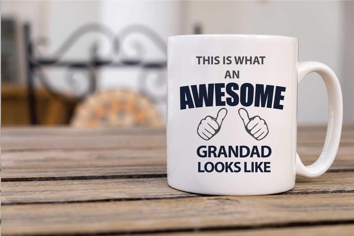 60 Second Makeover Limited This is What an Awesome Grandad Looks Like Mug Fathers Day, Birthday, or Present for Grandad - Unique Gift for Grandparents Mugs for Granparents