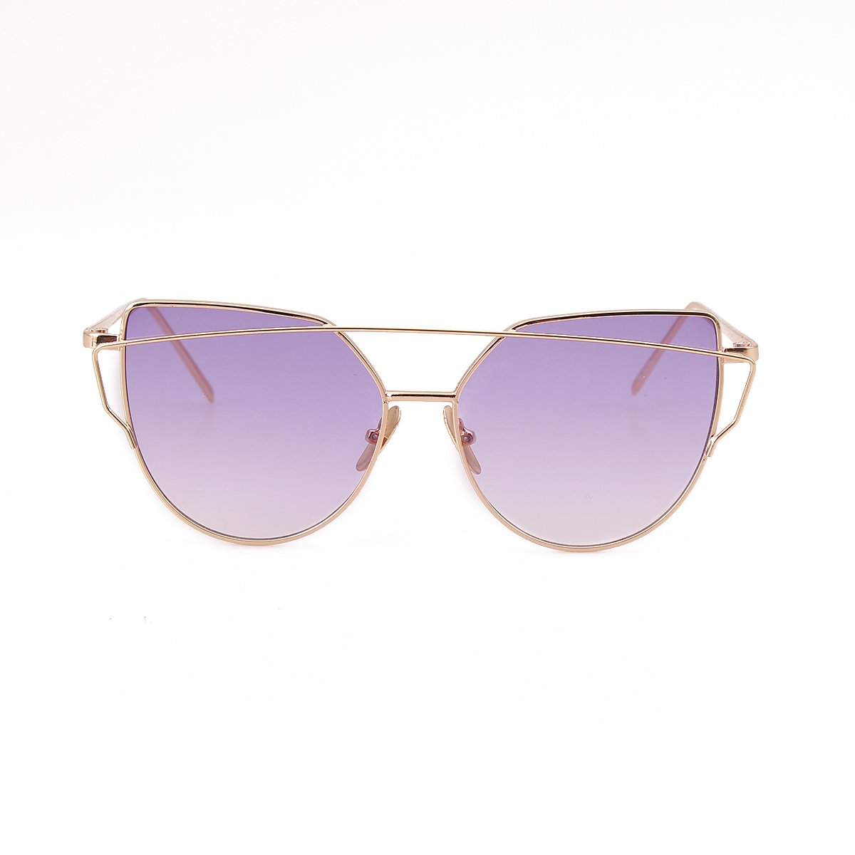 WISH CLUB Women Cat Eye Sunglasses Oversized Transparent Clear Fashion Lens Durable UV400 Glasses(Mixpurple)