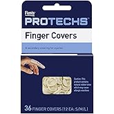 Flents First Aid Finger Cots, Strong Latex Protective Covers, 36 Count | Disposable Barriers Help Shield Cuts and Injuries During Recovery, Comfortable Stretch Fit Supports Wound Care And Hygiene