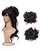 SLLIE Messy Curly Hair Bun Extensions Updo Hairpiece Chignons Easy Stretch Hair Combs Clip in Ponytail Extensions