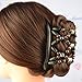 Butterfly Magic Wood Beads Double EZ Hair Comb Clips Hair Slide Combs Stretchy Women Hair Accessories
