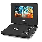 Pyle 9-Inch Portable DVD Player, Portable CD Player, Travel DVD Player, Car DVD Player, Portable Battery, USB/SD, Headphone Jack, Wireless Remote Control, Car Charger, Travel Bag, Black (PDV91BK)