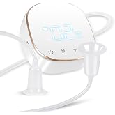 Zicolor Electric Nipple Inverted Corrector Sunken Short Nipples Sucker Correction Puller Breastfeeding Pump LED Touch Screen Rechargeable Portable for Women&amp;Men - White