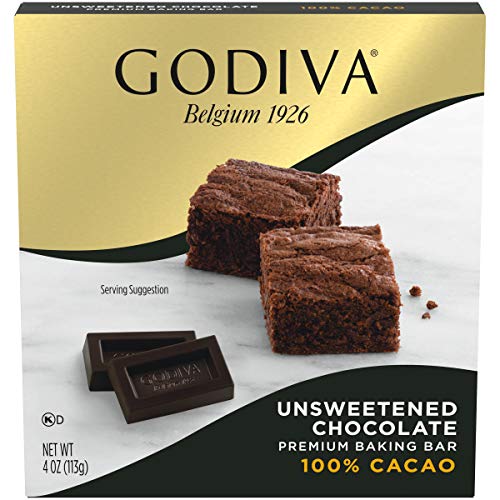Godiva Unsweetened Chocolate Premium Baking bar, 4 oz