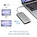LETSCOM USB C Hub, 8-in-1 USB C Adapter with Ethernet Adapter, 4K HDMI Output, Type C Charging Port, 2 USB 3.0 Ports, Compatible for USB C Device (Grey)