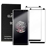 Samsung Galaxy Note 8 Screen Protector, 2-Pack Goodsmiley Full Coverage Tempered Glass Screen Protector, 9H Hardness, Bubble Free, Anti-Scratch 3D Curved Protection Glass with Mounting Tools (Black)