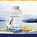 Omega 3 Fish Oil for Dogs - Natural Pet Supplement for Shiny Coat - Wild Caught More EPA & DHA Than Salmon Oil - 180 Capsules No Fishy Smell or Mess - Ideal for Medium Large Dogs