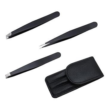 Eyebrow Tweezers Set For Ingrown Hair 3 Different Professional
