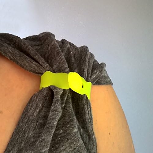 ExerTies - Soft Stretchy Sleeve Straps - Made in USA - 6 Pairs - Healthcare-Grade Silicone - No Scratches or Irritation (Yellow)