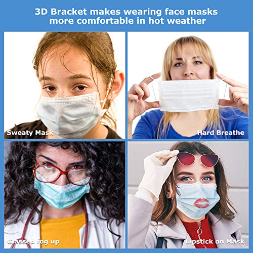 3D Face Mask Bracket Internal Support Frame for Smooth Breathing, Jisoncase Face Mask Inner Support Frame Lipstick Mask Protection Stand Mask Saver for More Breathing Space (3pcs)